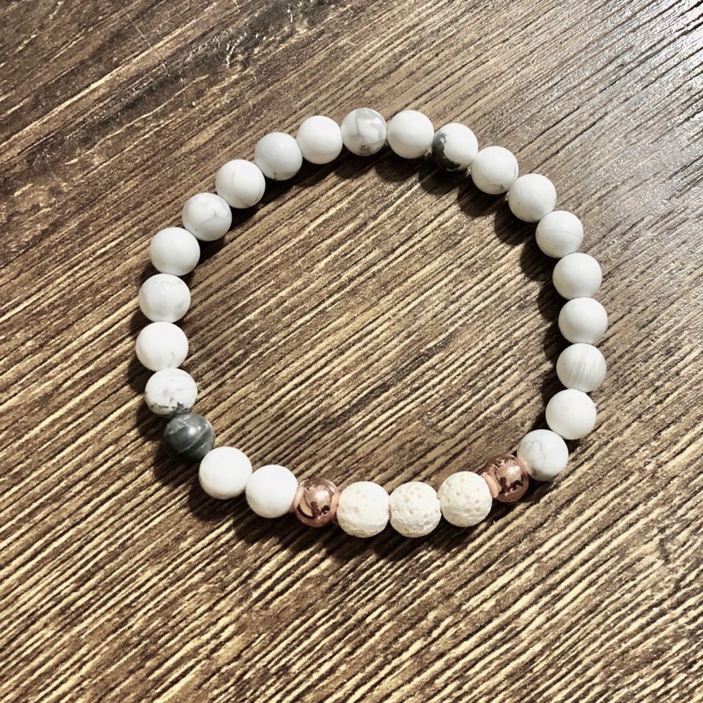 Handmade beaded diffuser bracelet
